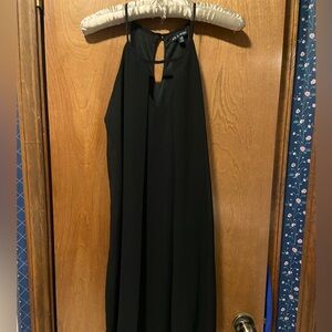 NWT black halter style dress. M